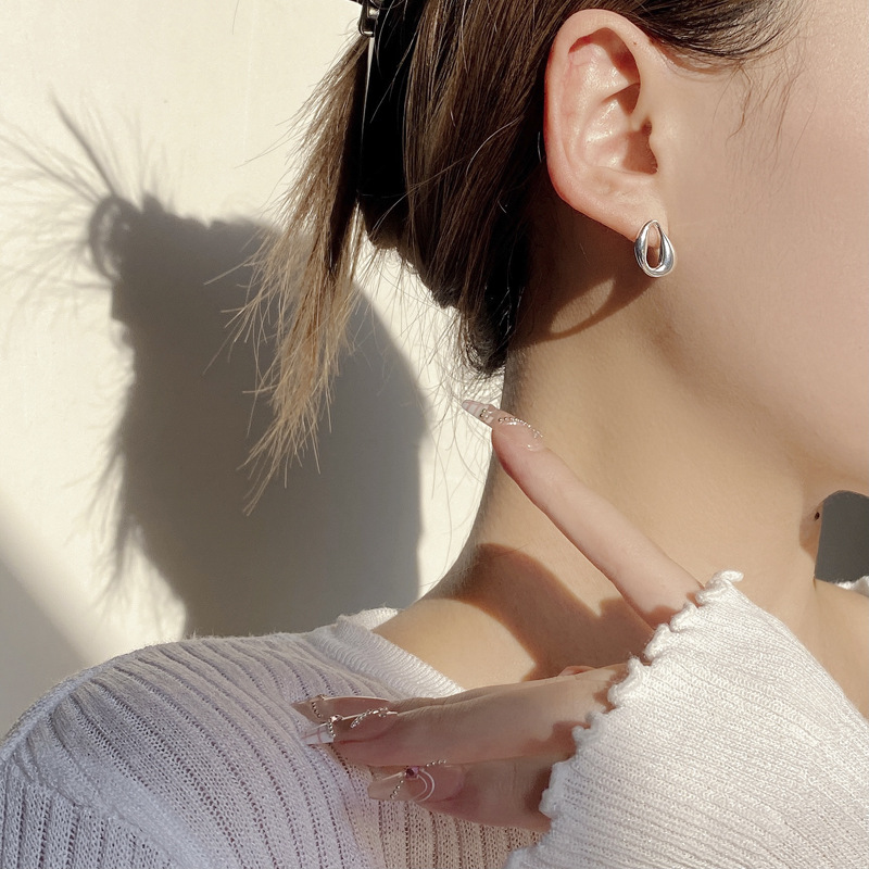 Earrings, Ear Studs Classification 1 Pair 18K Gold Plated Silver Plated 925 Sterling Silver Geometric Earrings Ear Studs