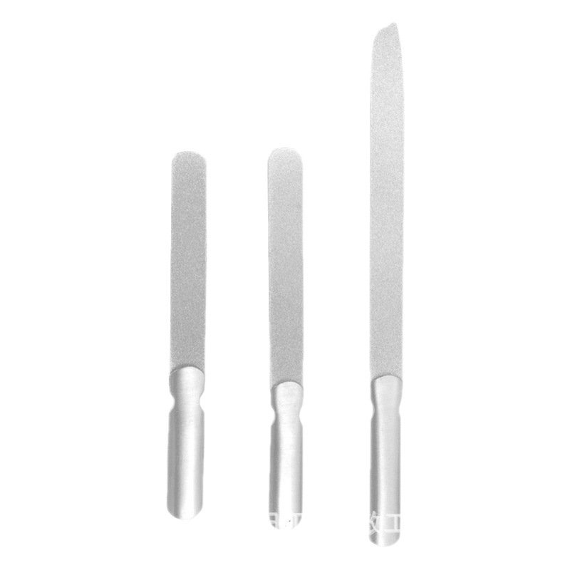 Nail File Stainless Steel Frosted Strip File Manicure Strip Nail Art Home Polishing Strip Full Set Nail Art Tool
