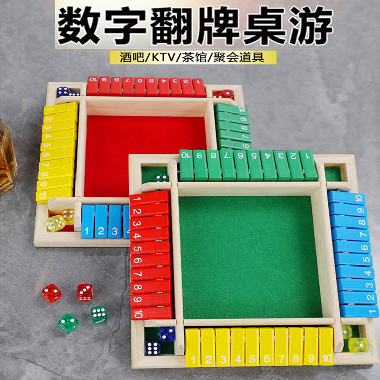 Juego Flip de cuatro lados colorido juego digital juguete niños Juego de mesa entre padres e hijos partido juego de azar de ocio