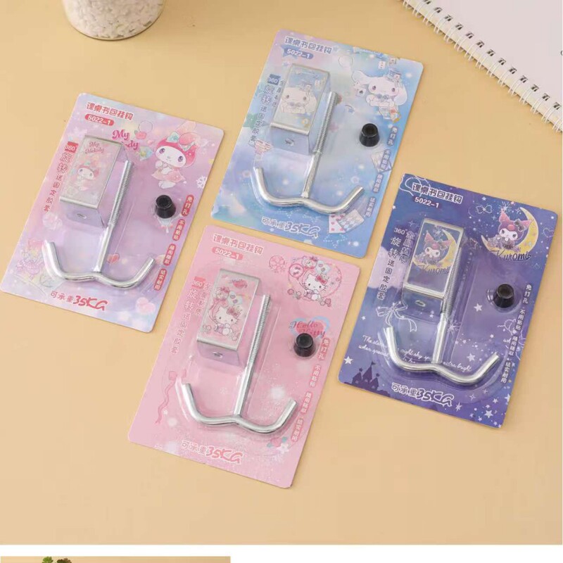 New Product in Stock, Double Hooks, High-Looking, Multi-Functional Desk Hooks, Removable, Punch-Free, Adhesive School Bag Hooks