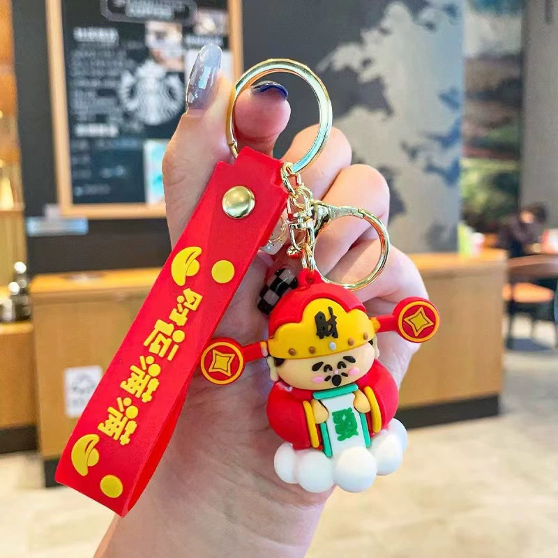 Cartoon keychain, backpack accessory, red pendant for keys, wholesale