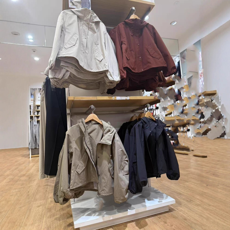 Fitting Room Women's Casual Loose Hooded Waterproof Short Jacket/Fashion Versatile New Jacket Top 479229