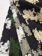 电脑绣花面料 小梅花秋冬款时尚服装旗袍布料 绍兴面料