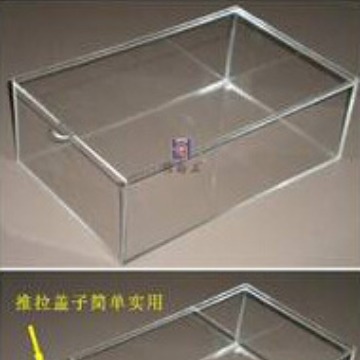 东莞厂家 制作亚克力透明抽拉 移动 活动盒子PMMA 压克力 印LOGO