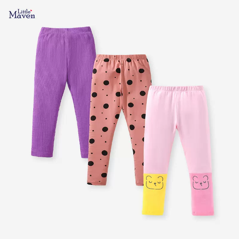Little maven童装源头工厂秋季女童长裤欧美儿童打底裤一件代发