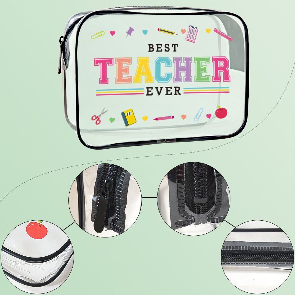 Amazon transfronteriza bolsa de PVC con cremallera bolsa de almacenamiento bolsa de cosméticos transparente bolsa de cremallera bolsa de lavado para dibujar