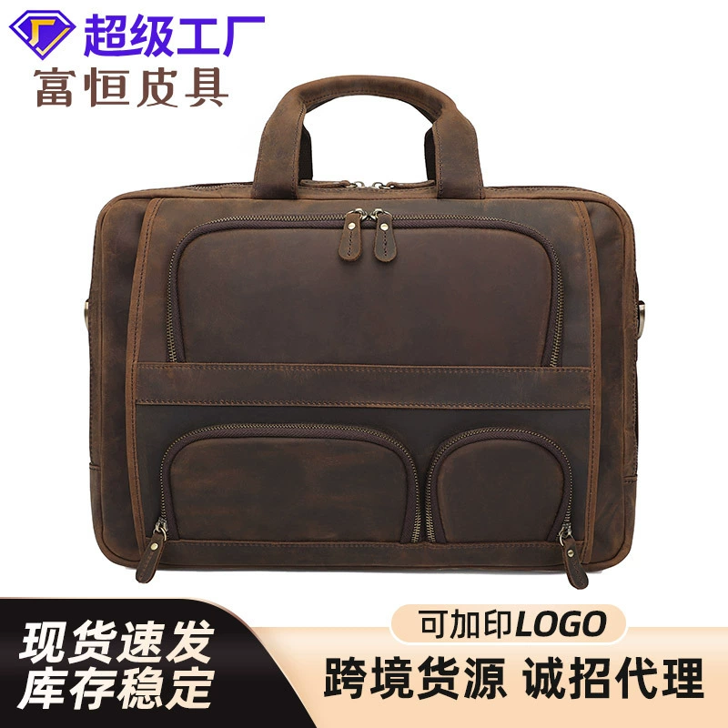 Европейский и американский трансграничный мужской портфель на заказ кожаный бизнес-сумка ретро-посыл кожаная сумка для ноутбука сумка