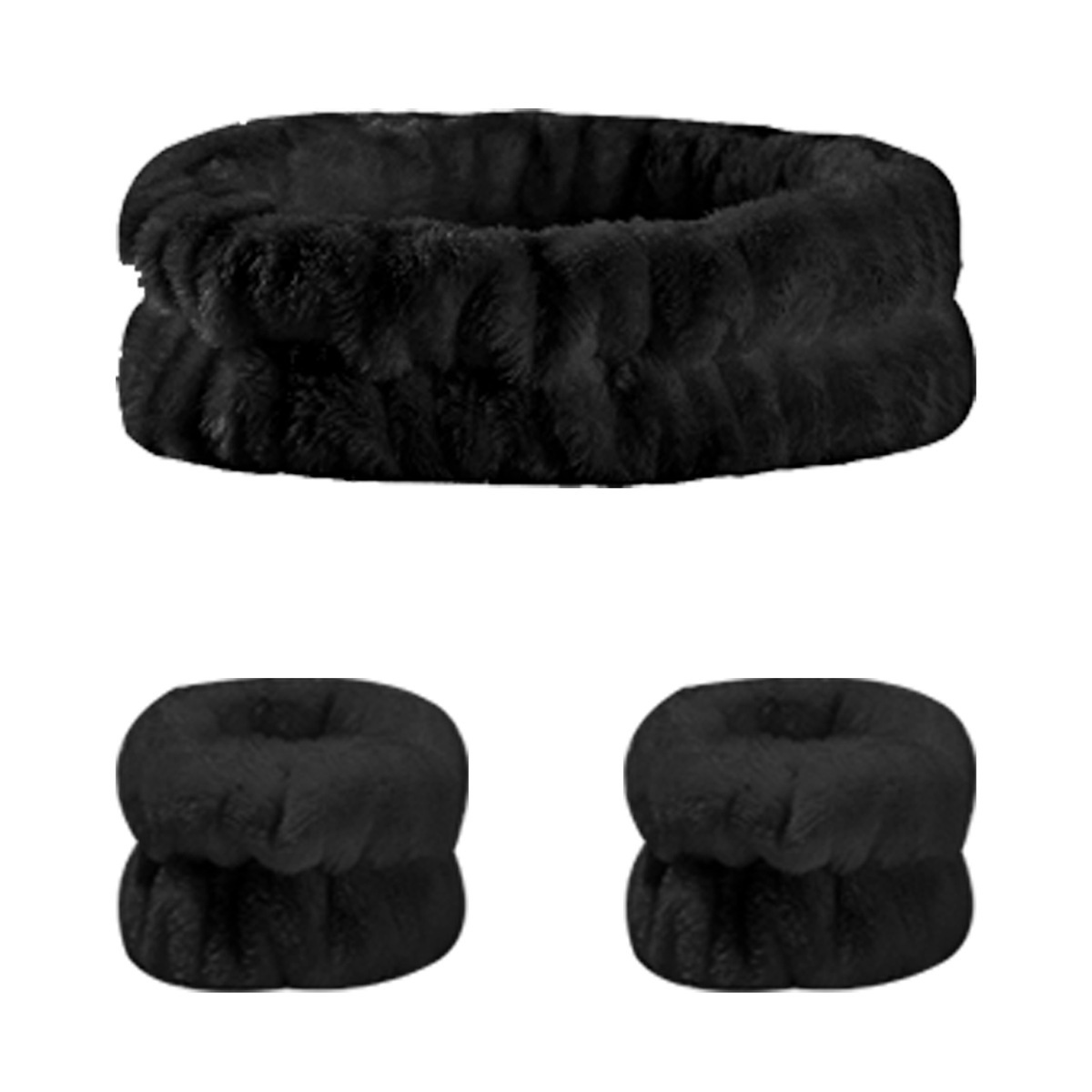 Arco banda de pelo al por mayor de las niñas de color sólido todo partido de maquillaje absorbente de sudor-limpieza lavado de cara correa de muñeca de franela banda de pelo