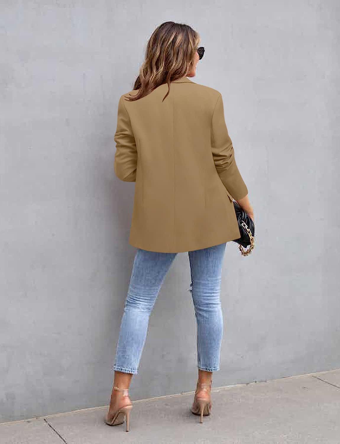 420g Weight Blazer Outerwear Type Long Sleeve Sleeve Length Single Breasted Placket Type Polyester Fabric Type Blazer Tops Type 1 Piece Quantity Business, Cocktail Party Occasion Turndown Neckline Slim Fit Type Solid Color Pattern Spring, Autumn Season Women's Gender Pocket Design Elegant, Formal Style Women's Blazer Long Sleeve Blazers Pocket Elegant Formal Solid Color 16