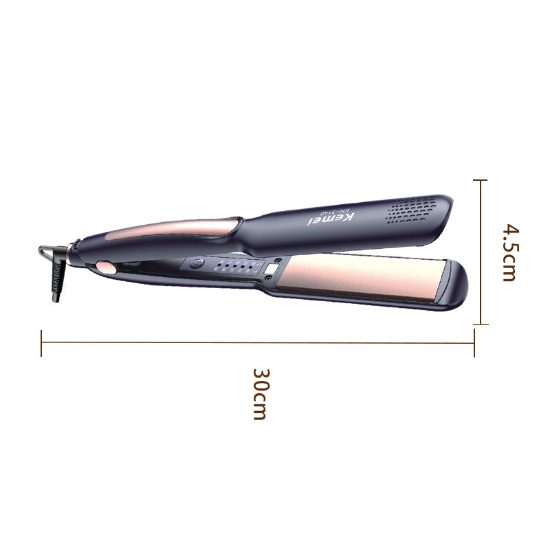 Kemei KM - 3140 alisador de cabello anión recto abrazadera de placa recta transfronteriza doméstica ondulación grande rizador de cabello interno image 5