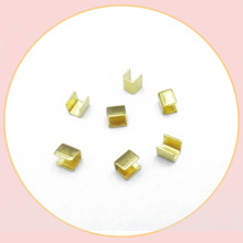 铜绳扣绳夹马仔扣无牙绳夹饰品配件绳子连接尾夹环保铜扣金属扣