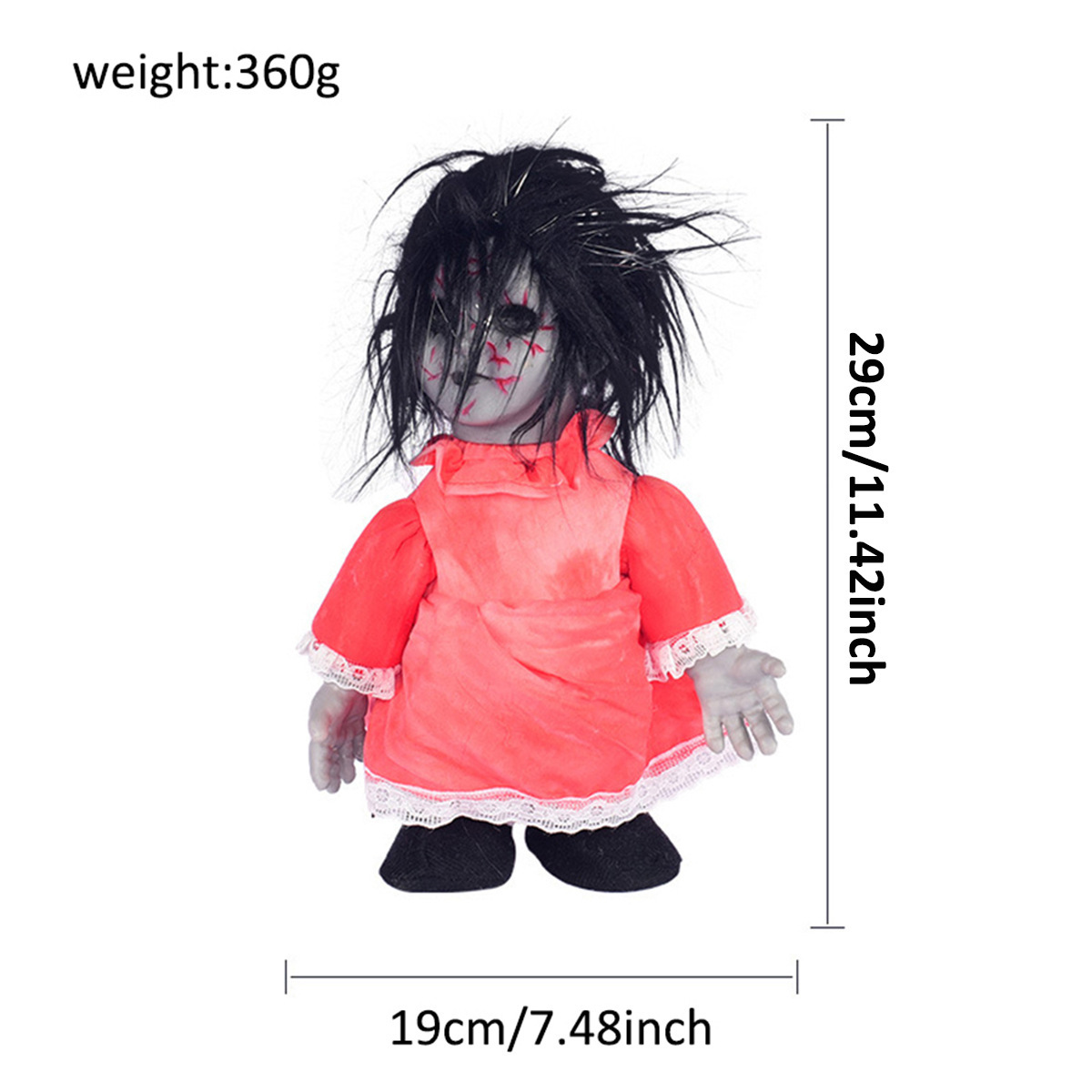 Caminando fantasma bebé rojo moreno