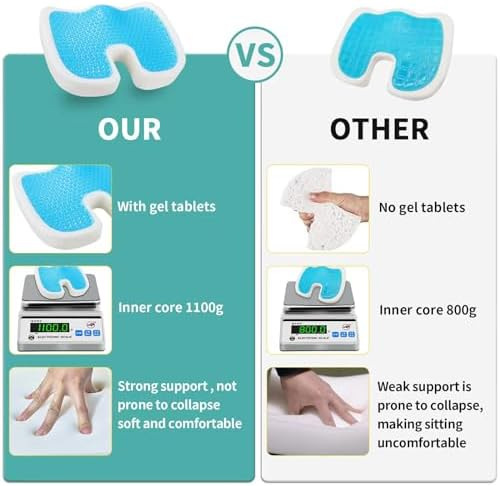 Gel Memory Foam Buttocks Cushion Is Cool, Breathable and Not Stuffy. Cross-Border Foreign Trade Best-Selling Model Manufacturer Wholesale Direct Sales