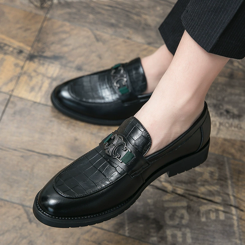 2022 мужская деловая кожаная обувь британская официальная кожаная обувь 37 размеров Повседневная Корейская стильная Парикмахерская модный костюм кожаная обувь