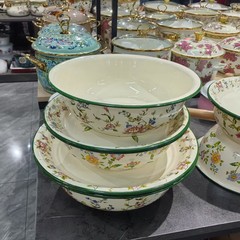 エナメル盆食品級の古い厚手の練り麺と洗面器の蓋付き家庭用キッチン洗面器エナメル洗面器