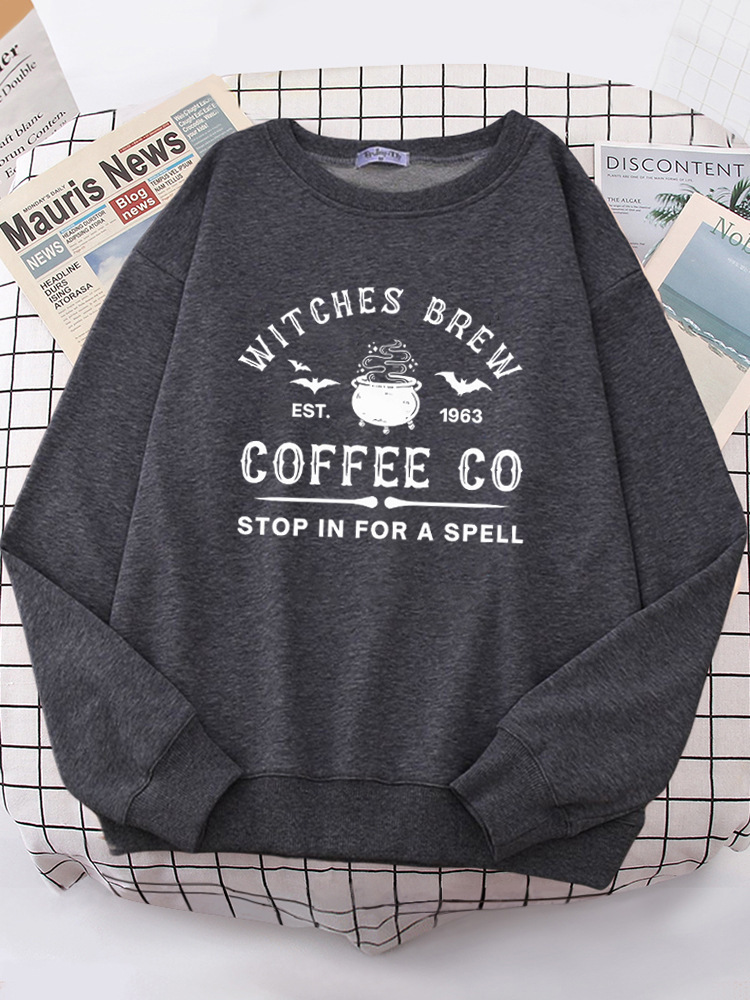 Witches Brew Coffee Letter Printing Simple Solid Color Lette