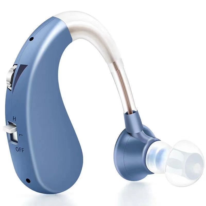 Amplificador de sonido auxiliar de oreja colgante transfronterizo, modelo de carga, auriculares no Bluetooth para personas de mediana edad y ancianos sordos