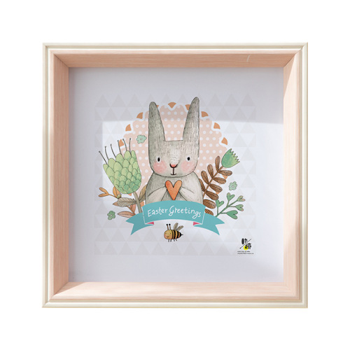 Minimalist Nordic square picture frame, tabletop display, children's oil pastel DIY frame, photo mounting, print frame, wall hanging