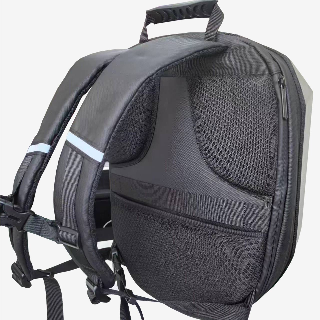 Caja de altavoces LED para montar mochila para motociclistas, material de PC esencial poliéster EVA forro de poliéster gran espacio