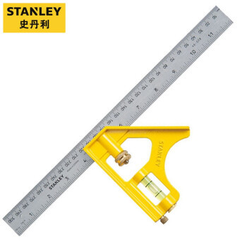 史丹利（STANLEY）公制活动直角尺钢直尺300mm STHT46143-23