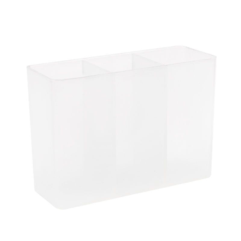 Caja de almacenamiento de lápiz labial Gabinete de espejo sin perforación para colgar en la pared Lápiz de cejas Tijeras Cepillo Cuchilla dividida Objetos pequeños transparentes Estante de almacenamiento image 6