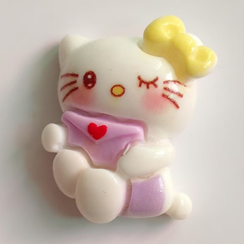 卡通可爱喵咪KT手工diy奶油胶手机壳头饰发夹饰品树脂配件材料|undefined