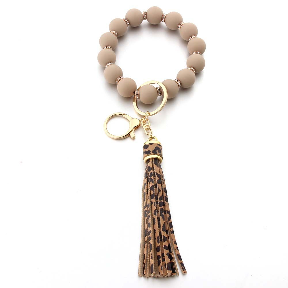 Geometric Pattern Simple Style Geometric Arylic Beaded Unisex Keychain
