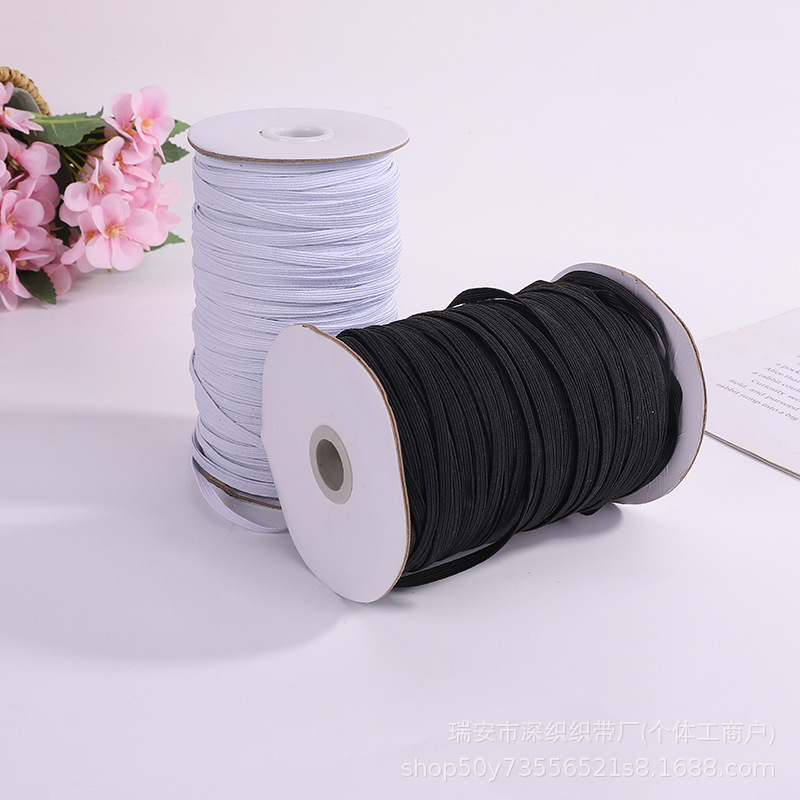 厂家直供走马带扁松紧带3-12mm袖套跑马带高弹袖口裤脚橡筋皮筋绳