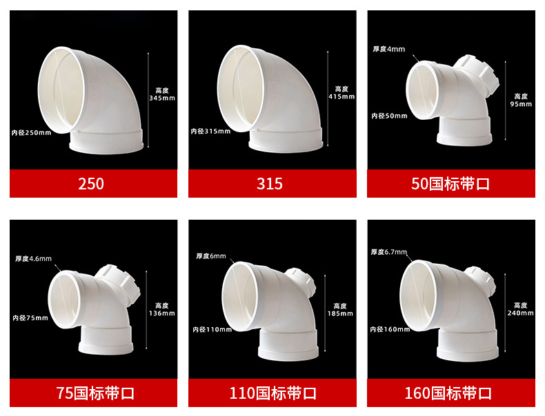 pvc排水弯头90度弯头 内壁光滑胶粘50下水管建筑塑料排污管批发-阿里巴巴