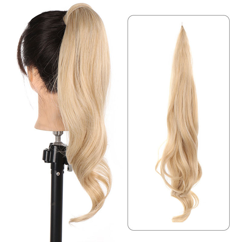 Peruca de cola de caballo, barra mágica de cabello, trenza de cola de caballo, simulación natural de ondas grandes, banda de fibra química, pelucina de cabello, trenza de cabello