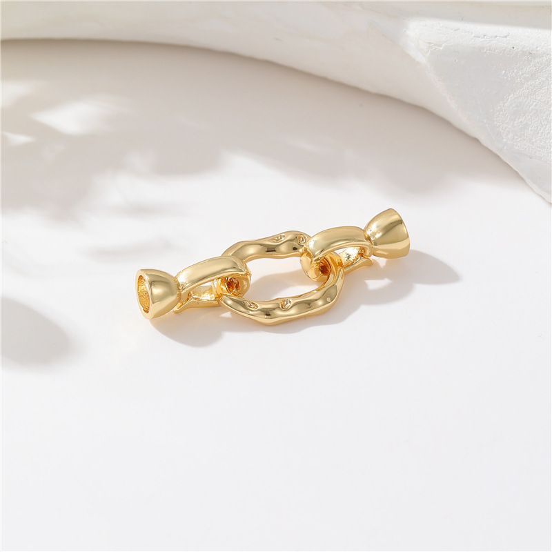 1 Piece 28.2*7.2mm 28.4*11.4mm 7*14.8mm Copper Zircon 14K Gold Plated Geometric Polished Jewelry Buckle display picture 3