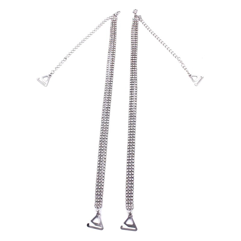 Corea del Sur accesorios de ropa nupcial de tres hileras de ropa interior rhinestone sujetador de ajuste correa de hombro invisible correa de sujetador de hombro al por mayor