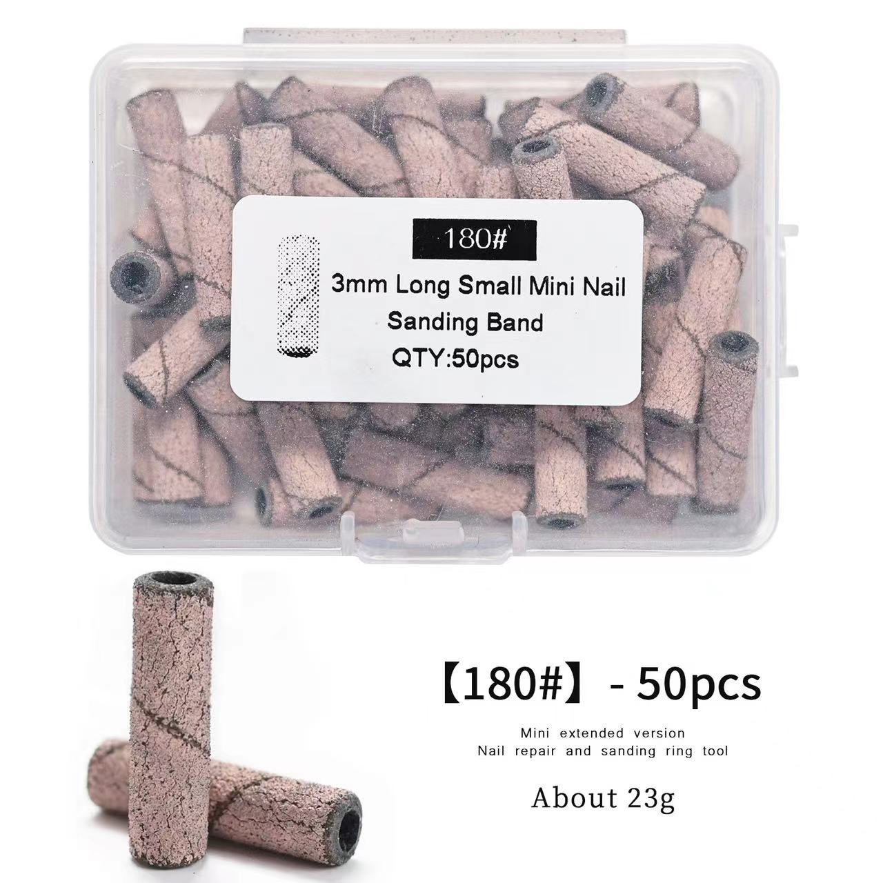 Unidad de arena de uñas de 20 mm alargada multiespecificación especial en caja y bolsa pequeña unidad de arena de uñas