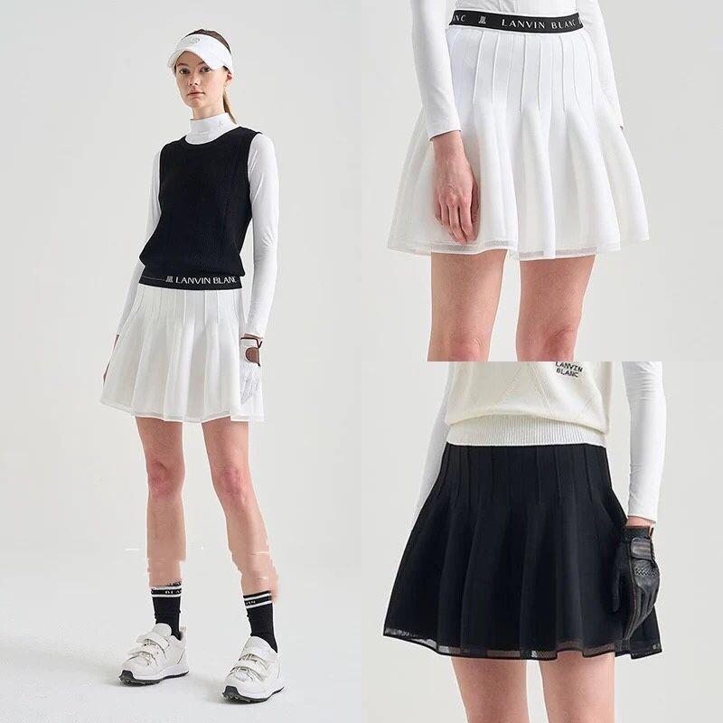 Korean Golf Clothing Women's New Suit Thin Knitted Slim Vest Sports Fashion Trendy Versatile Skirt