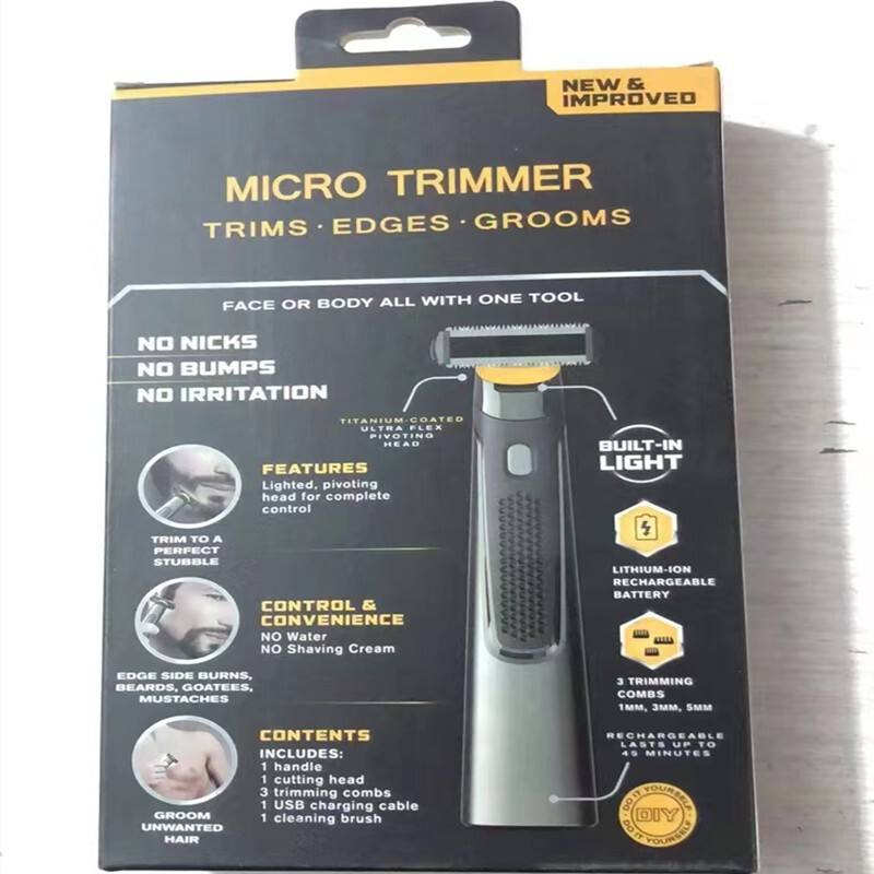 Shaver) New Micro Titanium trimming Barber tool body back Shaver handheld trimmer