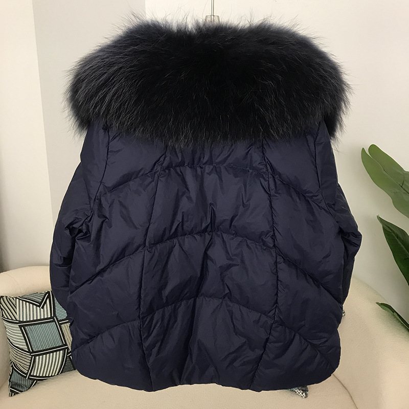 Women's Short Down Jacket With Fur Collar For Winter_voghion.com