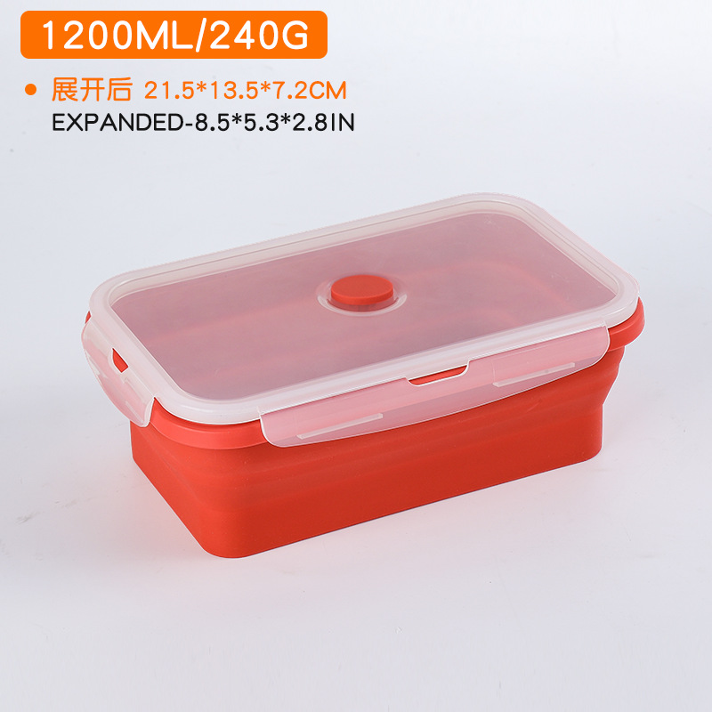 1200ml tazón plegable de silicona de grado alimenticio