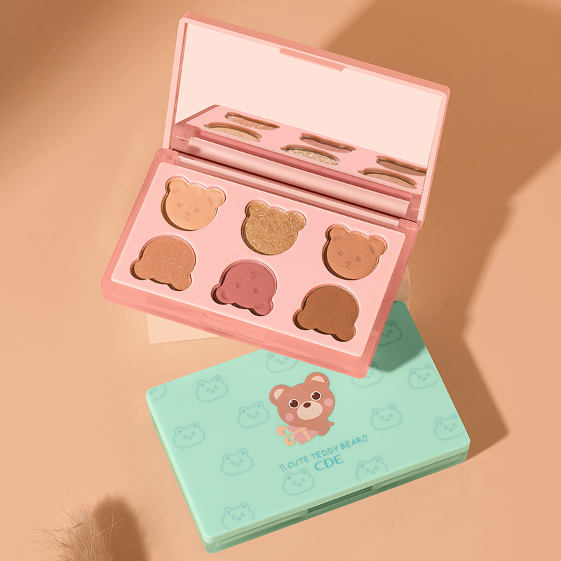 CDE小熊柔色唤醒眼影盘粉质软糯细腻服贴不飞粉抖音快手一件代发