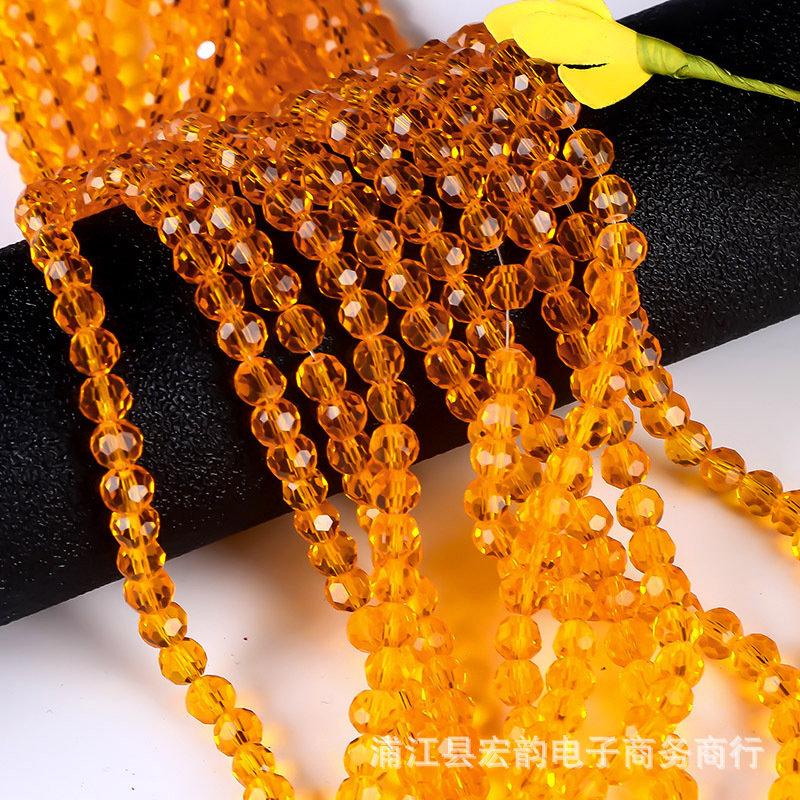 Un lote de 32 lados cuentas de tierra de cristal de color cuentas de fútbol de equipaje accesorios de ropa de bricolaje accesorios de joyería