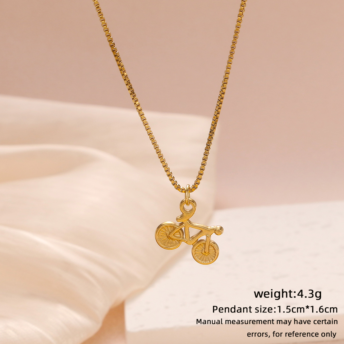 Pendant Necklace Classification Wholesale Jewelry Sweet Geometric Cross Titanium Steel 18K Gold Plated Pendant Necklace Cable Chain