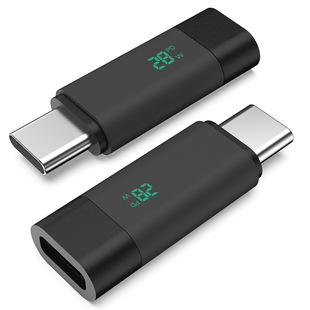 Typec Male to Typec Female Intelligent Digital Display Converter Charging Cable Detection Power Fast Charging Cable Type Head Extension