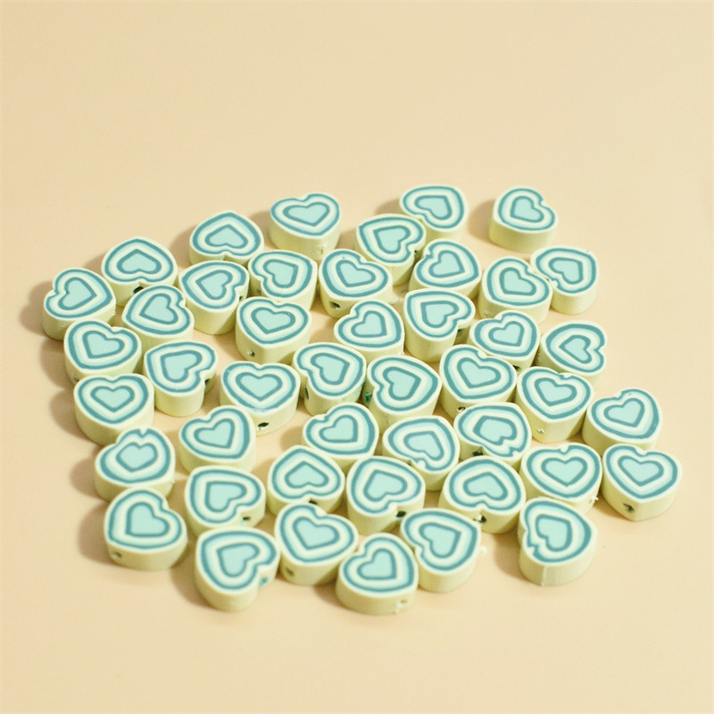 100 PCS/Package Soft Clay Heart Shape Beads display picture 6