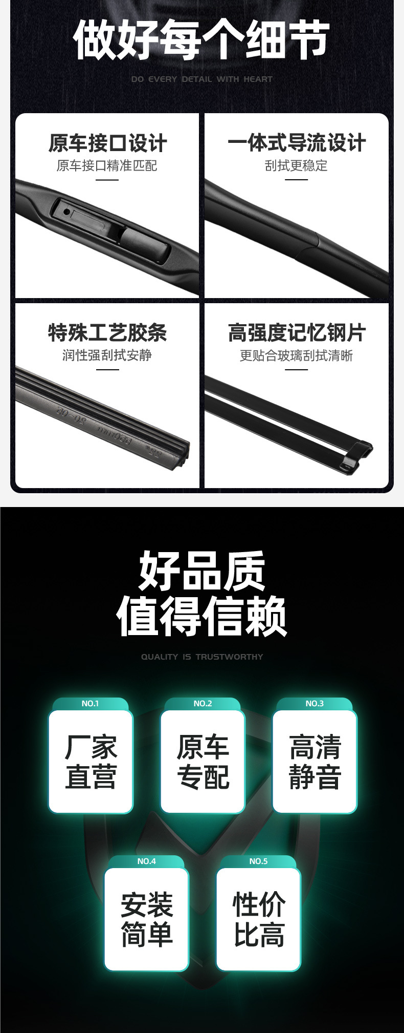 Suitable for Great Wall Haval H6 National Fashion Version Wiper 21 Models 2021 Car Special Rubber Strips Boneless Wiper Blades