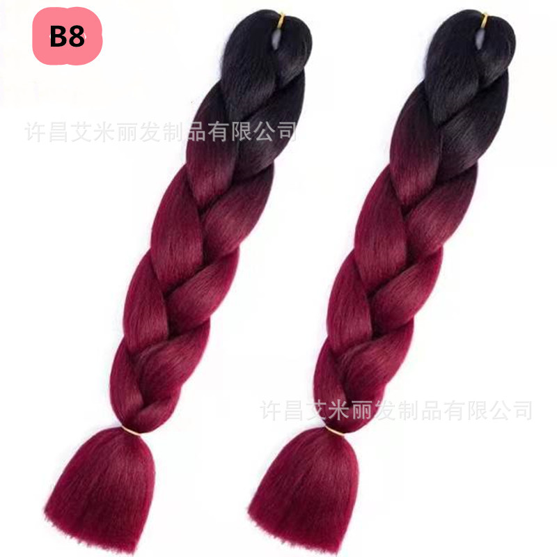 Trenzas africanas con cabello rosa渐 – materiales de alta temperatura, estilo boxeador