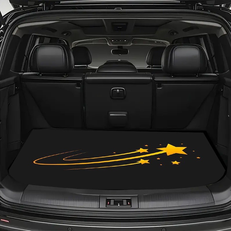 Temu's Best-Selling Trendy Sports-Style Trunk Mat, Stain-Resistant and Wear-Resistant, Suitable for All Seasons, New Car Interior Mat, New Foot Mat