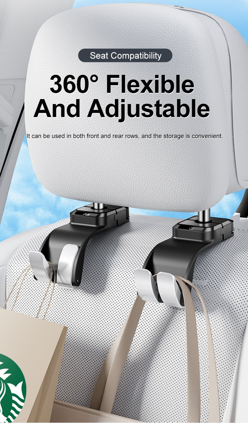 Car Seat Soft Hook for Rear Seat Backrest, Multifunctional Small Hook for Car Interior Use