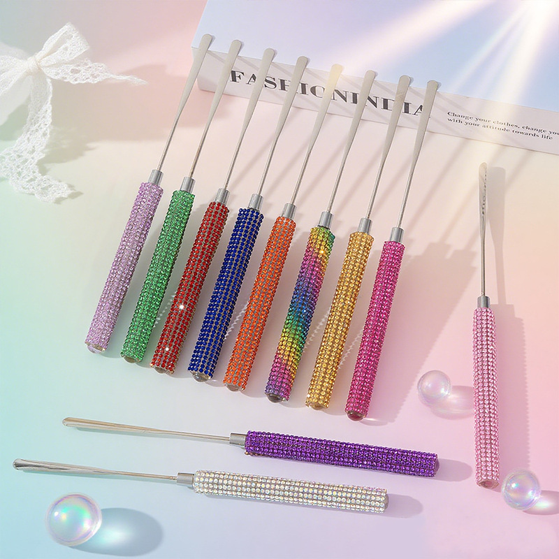 High-End Creative Full-Diamond Glue Stick Manicure Tool Glue Stick Manicure Color Stick Stainless Steel Nail Polish Glue Stick