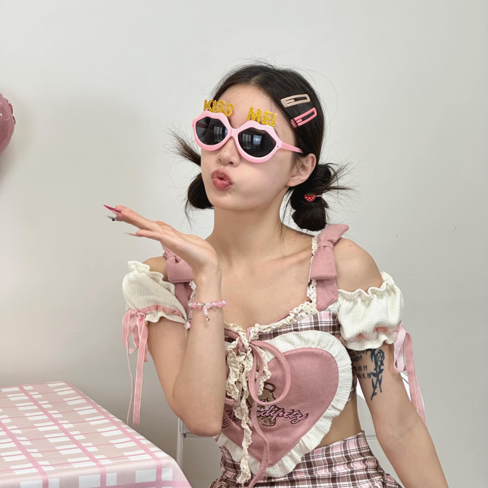Gafas Decorativas de Corazón para San Valentín de Plástico ABS para Fiestas y Celebraciones