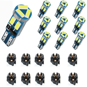 LED T5 avtomobil cihaz işığı, lampa tutacağı ilə, motosiklet paneli, göstərici işığı, 10 ədəd