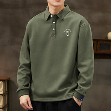 男士长袖安西卡秋色宽松款翻领上衣服潮流卫衣青年运动打底衫2014